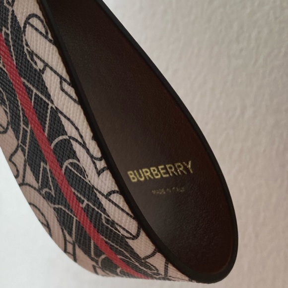 BURBERRY Monogram Strip E-canvas Zip Pouch - Picture 12 of 13